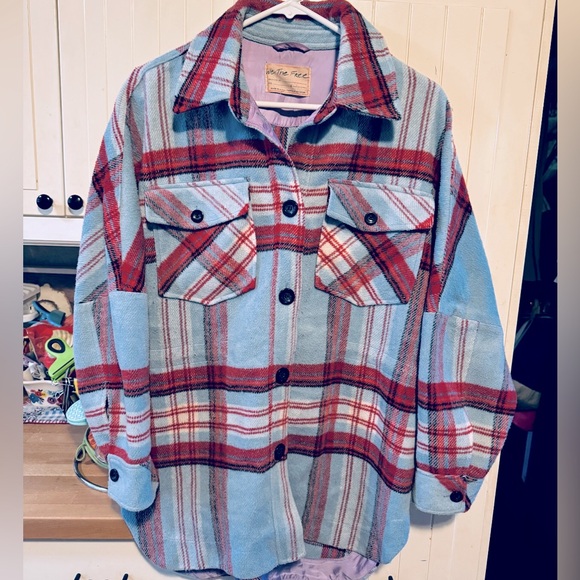 Free People We the Free Down for You Plaid Jacket - Picture 2 of 7